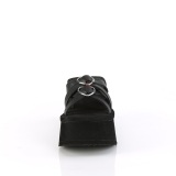 svart 9 cm DemoniaCult FUNN-15 emo gothic plat� mules