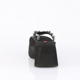 svart 9 cm FUNN-35 emo gothic plat� mules kvinner
