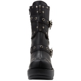 svart 9 cm SINISTER-201 lolita ankelstøvler gothic platå tykke såler