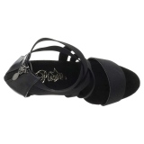 svart elastisk band 15 cm DELIGHT-669 pleaser sko med hæler til kvinner