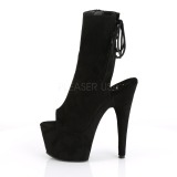 svart faux suede 18 cm ADORE-1018FS pole dance ankelst�vletter