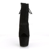 svart faux suede 18 cm ADORE-1018FS pole dance ankelst�vletter