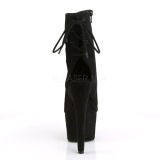 svart faux suede 18 cm ADORE-1018FS pole dance ankelst�vletter