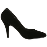 svart fl�yel 10 cm VANITY-420 spisse pumps med h�ye h�ler