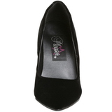 svart fl�yel 10 cm VANITY-420 spisse pumps med h�ye h�ler