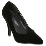 svart fl�yel 10 cm VANITY-420 spisse pumps med h�ye h�ler