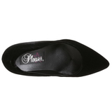 svart fl�yel 10 cm VANITY-420 spisse pumps med h�ye h�ler