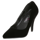 svart fl�yel 10 cm VANITY-420 spisse pumps med h�ye h�ler
