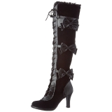 svart fl�yel 9,5 cm GLAM-300 l�rh�ye st�vler