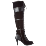svart fl�yel 9,5 cm GLAM-300 l�rh�ye st�vler