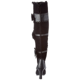 svart fl�yel 9,5 cm GLAM-300 l�rh�ye st�vler
