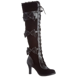 svart fl�yel 9,5 cm GLAM-300 l�rh�ye st�vler