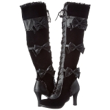 svart fl�yel 9,5 cm GLAM-300 l�rh�ye st�vler