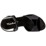 svart gjennomsiktig 13 cm COCKTAIL-509 platå høyhælte sandaler sko