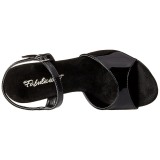 svart gjennomsiktig 13 cm COCKTAIL-509 plat� h�yh�lte sandaler sko