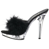 svart gjennomsiktig 13 cm Fabulicious LIP-101-8 plat� h�ye mules