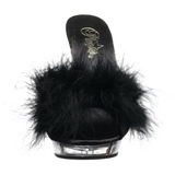 svart gjennomsiktig 13 cm Fabulicious LIP-101-8 plat� h�ye mules