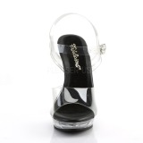 svart gjennomsiktig 13 cm LIP-108 plattform hæl sko