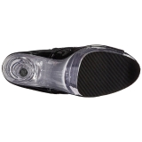 svart gjennomsiktig 20 cm FLAMINGO-1021 ankelst�vletter med plat�s�le til dame