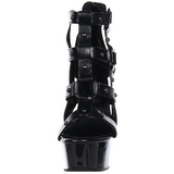 svart gladiator 15 cm DELIGHT-682 h�yh�lte sandaler sko