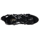 svart gladiator 15 cm DELIGHT-682 høyhælte sandaler sko