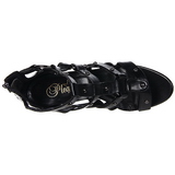 svart gladiator 15 cm DELIGHT-682 h�yh�lte sandaler sko
