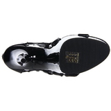 svart gladiator 15 cm DELIGHT-682 h�yh�lte sandaler sko
