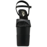 svart glinser 20 cm Pleaser FLAMINGO-809-2G h�ye h�ler plat�