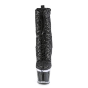 svart glitter 20 cm SPECTATOR-1040G hyhlte ankelstvletter - pole dance stvletter