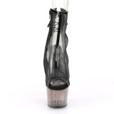 svart grid 18 cm Pleaser ADORE-1018MSHT plat� ankel h�ye st�vler