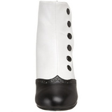 svart hvit 5 cm FLORA-1023 dame ankelst�vletter