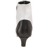 svart hvit 5 cm FLORA-1023 dame ankelst�vletter