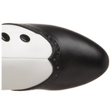 svart hvit 5 cm FLORA-1023 dame ankelst�vletter