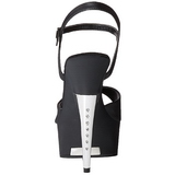 svart imitert skinn 15 cm CAPTIVA-609 plat� h�ye h�ler sko