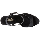 svart imitert skinn 15 cm CAPTIVA-609 plat� h�ye h�ler sko