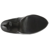 svart kunstlær 13,5 cm CHLOE-02 store størrelser pumps sko