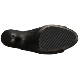 svart kunstl�r 15 cm DELIGHT-3019 L�rh�ye st�vletter plat�