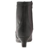 svart kunstl�r 5 cm FAB-1005 store st�rrelser ankelst�vletter dame