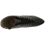 svart kunstl�r 5 cm FAB-1005 store st�rrelser ankelst�vletter dame