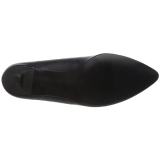 svart kunstlær 6,5 cm KITTEN-01 store størrelser pumps sko