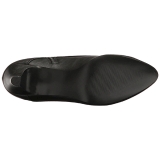 svart kunstl�r 7,5 cm DIVINE-1020 store st�rrelser ankelst�vletter dame
