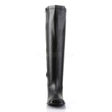 svart kunstl�r 7,5 cm GOGO-300WC damest�vler til brede l�gge