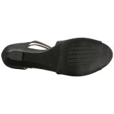 svart kunstlær 7,5 cm KIMBERLY-04 store størrelser sandaler dame