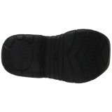 svart kunstlær 7,5 cm NEPTUNE-100 platå gotisk sko til menn