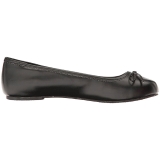 svart kunstl�r ANNA-01 store st�rrelser ballerina sko