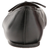 svart kunstl�r ANNA-01 store st�rrelser ballerina sko