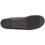 svart kunstl�r ANNA-01 store st�rrelser ballerina sko