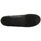 svart kunstlær ANNA-02 store størrelser ballerina sko