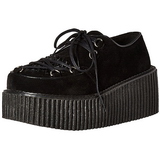 svart kunstlær CREEPER-216 platå creepers sko til kvinners