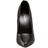svart l�r 15 cm DOMINA-420 spisse pumps med stiletth�ler